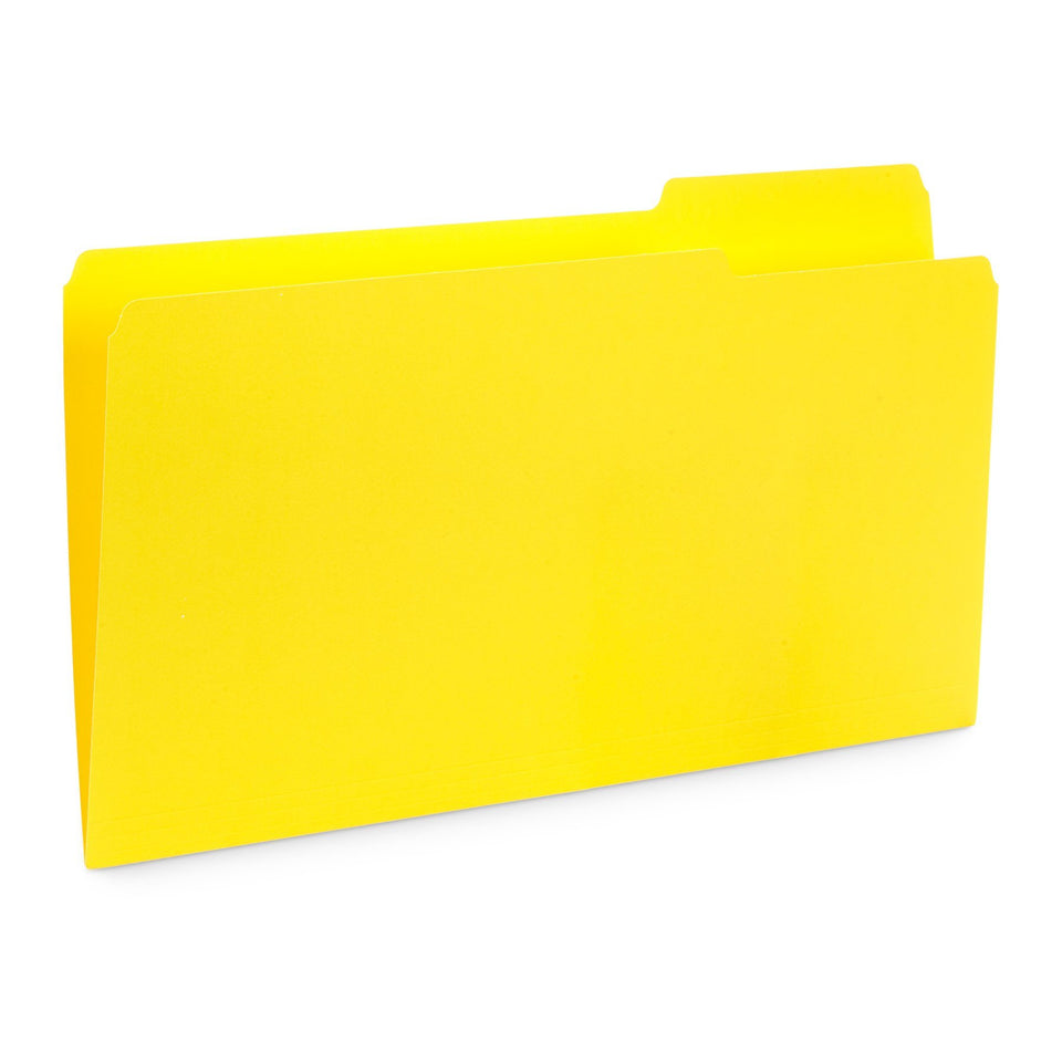 File Folders, Legal Size, Yellow, 100 Pack Folders Blue Summit Supplies 