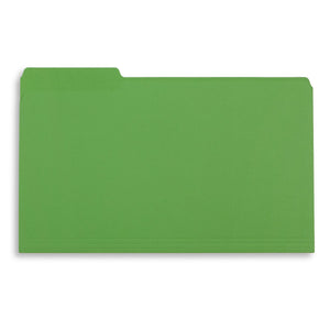 File Folders, Legal Size, Green, 100 Pack Folders Blue Summit Supplies 