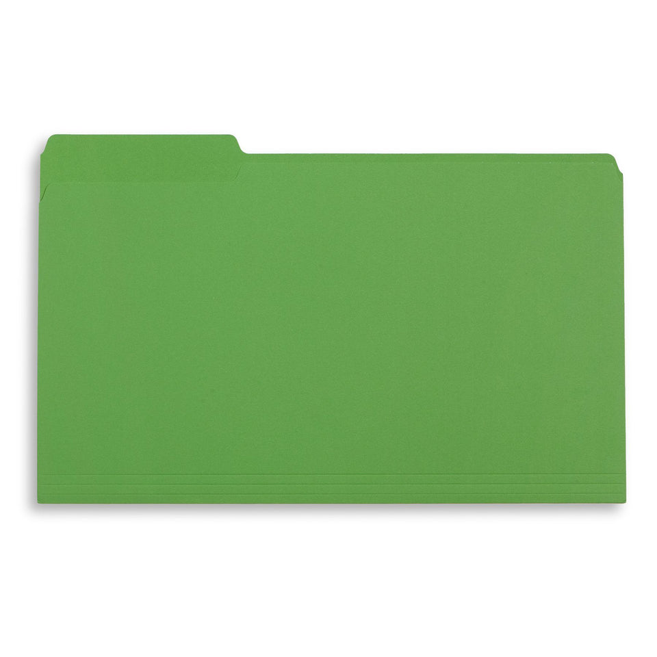 File Folders, Legal Size, Green, 100 Pack Folders Blue Summit Supplies 