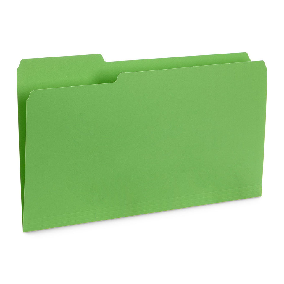 File Folders, Legal Size, Green, 100 Pack Folders Blue Summit Supplies 