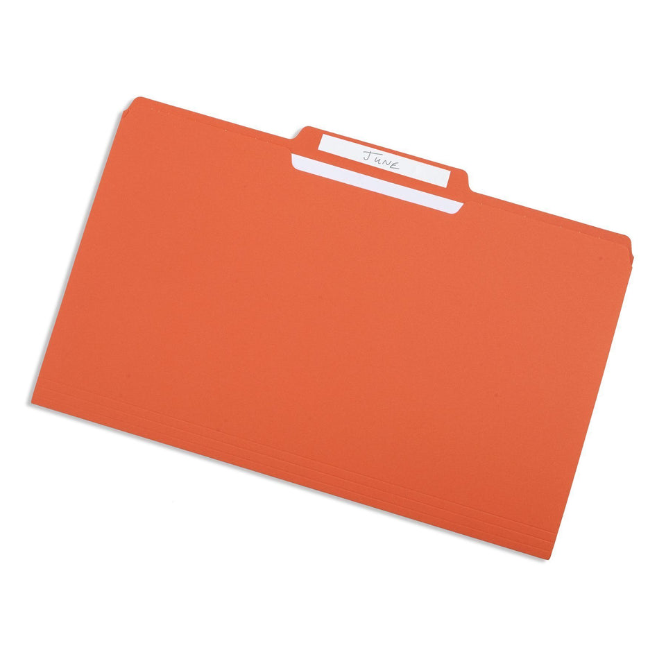 File Folders, Legal Size, Orange, 100 Pack Folders Blue Summit Supplies 