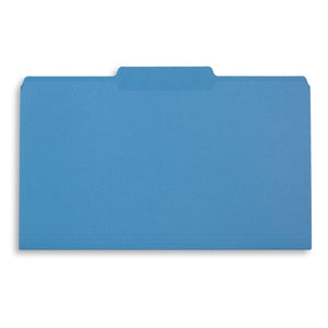 File Folders, Legal Size, Blue, 100 Pack Folders Blue Summit Supplies 