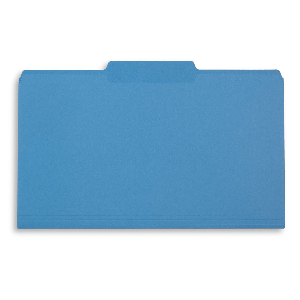 File Folders, Legal Size, Blue, 100 Pack Folders Blue Summit Supplies 