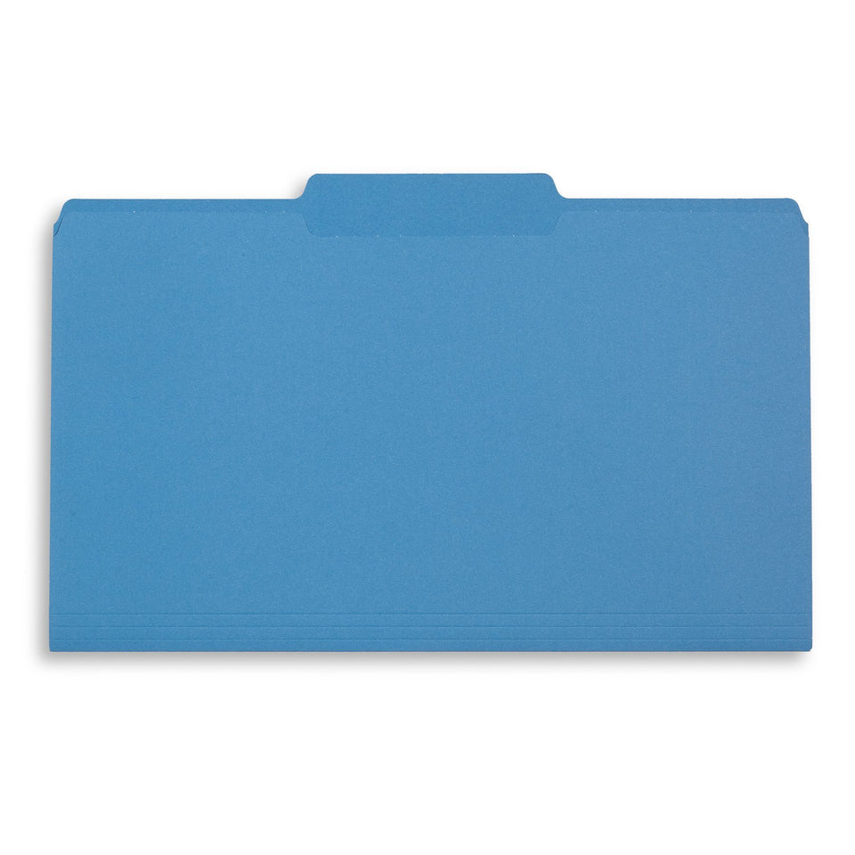 File Folders, Legal Size, Assorted Color, 100 Pack Folders Blue Summit Supplies 