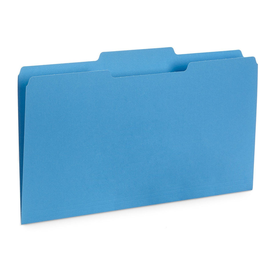 File Folders, Legal Size, Blue, 100 Pack Folders Blue Summit Supplies 