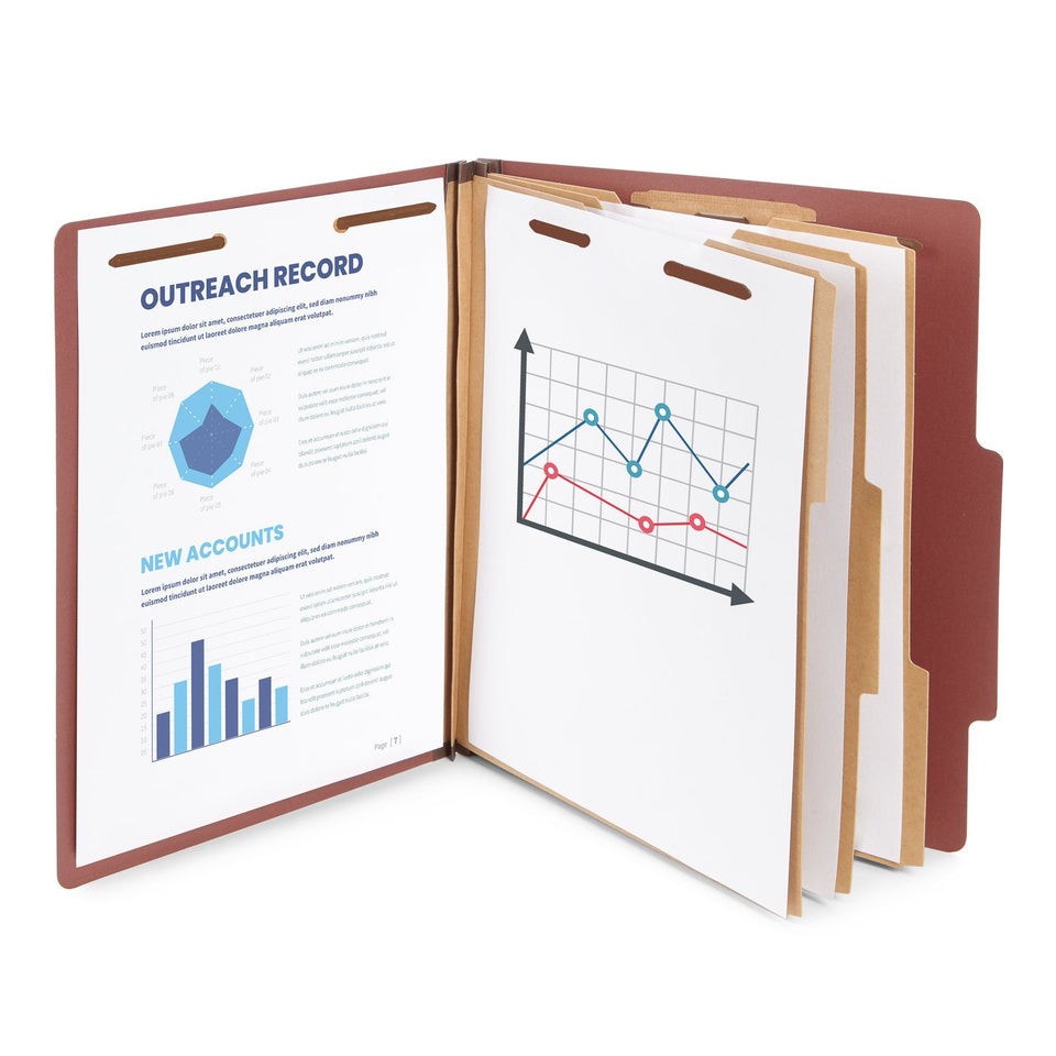 Three Section Classification Folder Blue Summit Supplies Classification Folders, Letter Size, 3-Divider, T