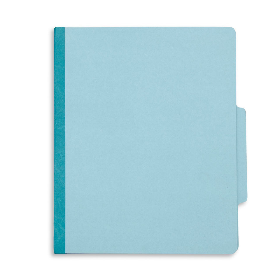 Classification Folders with 3 Dividers, Letter Size, Light Blue, 10 Count Folders Blue Summit Supplies 