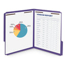 Fastener File Folders, Letter Size, Purple, 50 Pack Folders Blue Summit Supplies 