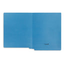 End Tab Fastener File Folders, Reinforced Tab, Letter Size, Blue, 50 Pack Folders Blue Summit Supplies 