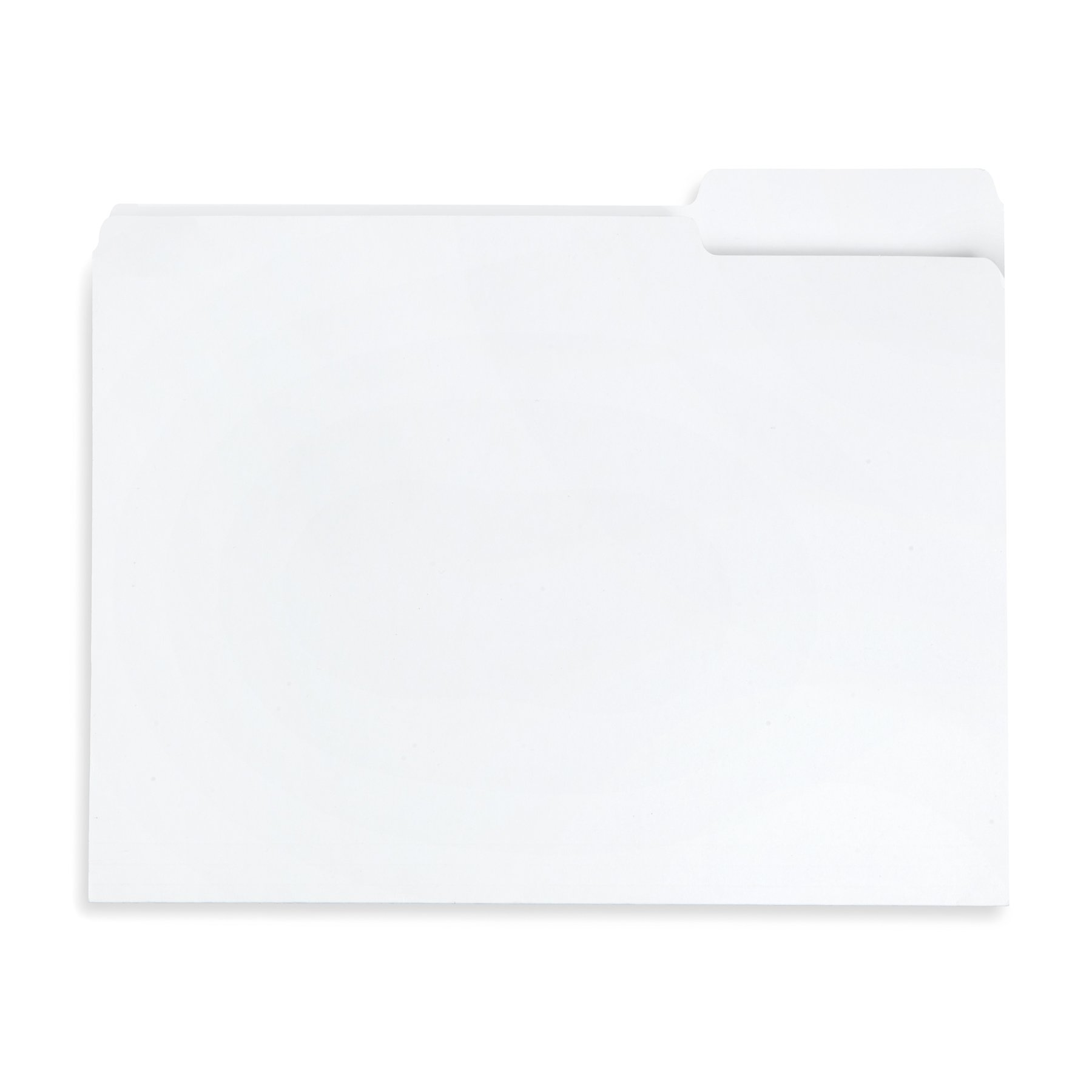 Blue Summit Supplies File Folders, Letter, 1/3 Tab, White, 100 Pack