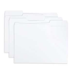 File Folders, Letter Size, White, 100 Pack Folders Blue Summit Supplies 