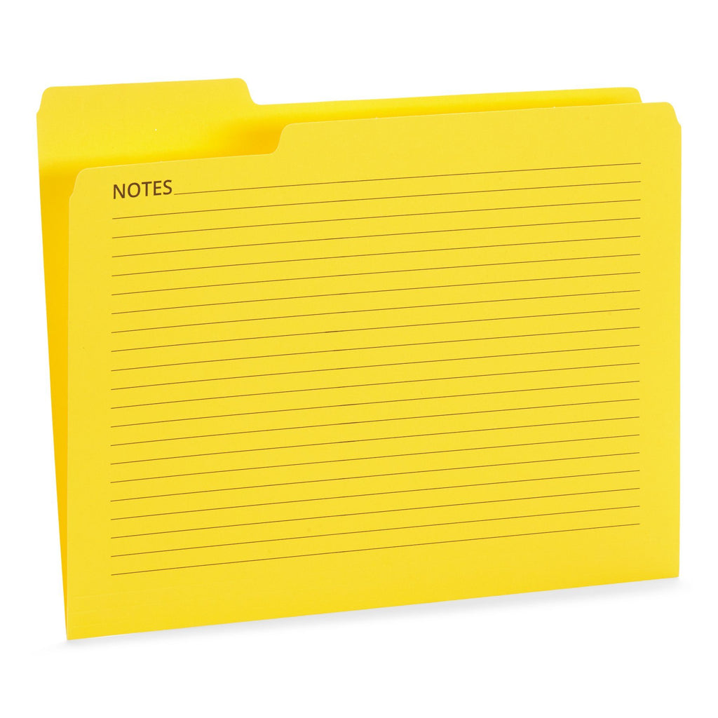 File Folder Notes Blue Summit Supplies File Folders with Notes, Letter, 1/5 Tab, Assorte