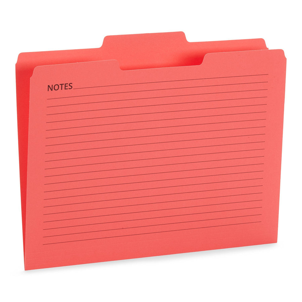 Blue Note Folder Blue Summit Supplies File Folders with Notes, Letter, 1/5 Tab, Assorte
