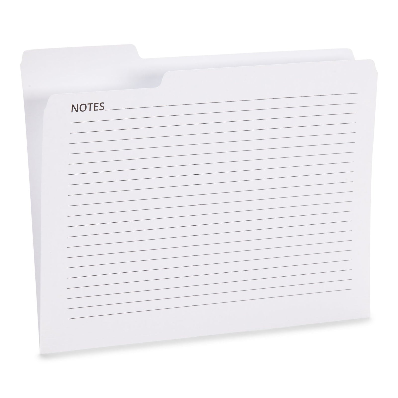 Blue Summit Supplies File Folders with Notes, Letter, 1/5 Tab, Assorte