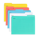 Notes File Folders, Letter Size, Assorted Colors, 25 Pack Folders Blue Summit Supplies 