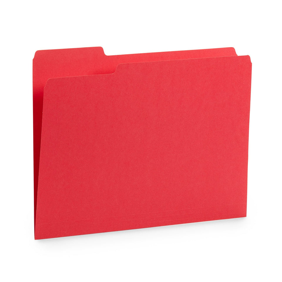 Warm Tones File Folders with 1/3 Cut Tab, Letter Size, Assorted Colors, 100 Count Folders Blue Summit Supplies 