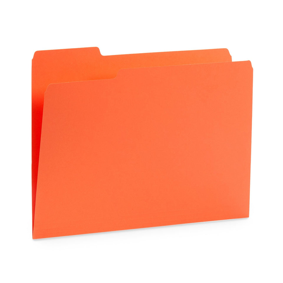 Warm Tones File Folders with 1/3 Cut Tab, Letter Size, Assorted Colors, 100 Count Folders Blue Summit Supplies 