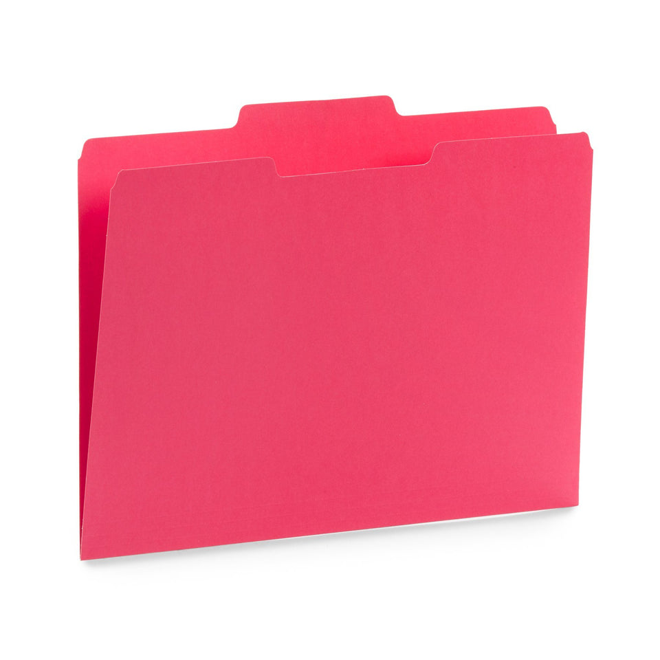 Warm Tones File Folders with 1/3 Cut Tab, Letter Size, Assorted Colors, 100 Count Folders Blue Summit Supplies 