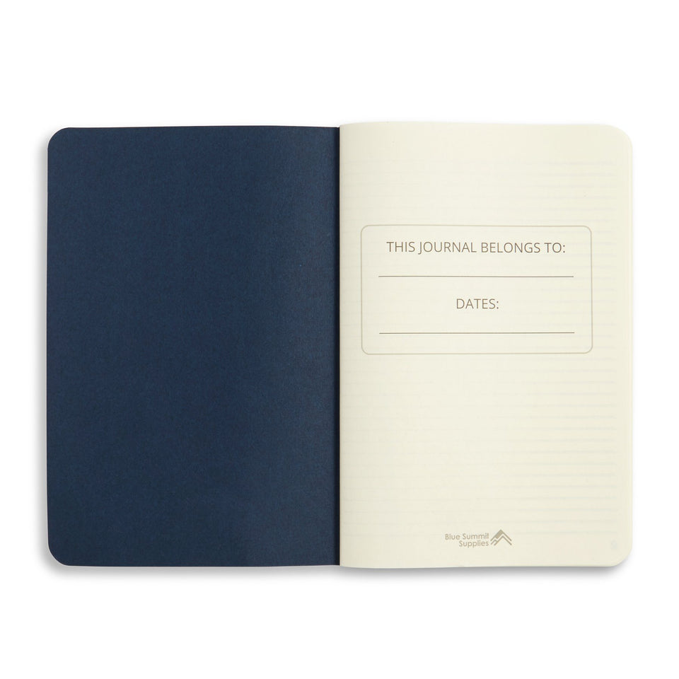 Linen Executive Journals, Lined Paper, 3 Pack Notebooks Blue Summit Supplies 