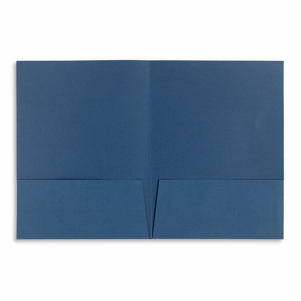 Tax Return Folders, Two Pocket, Dark Blue, 25 Pack Folders Blue Summit Supplies 
