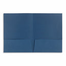 Tax Return Folders, Two Pocket, Dark Blue, 25 Pack Folders Blue Summit Supplies 