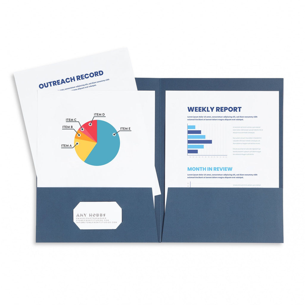 Blue Summit Supplies Tax Return Folders with Pockets, Dark Blue, 25 Pa