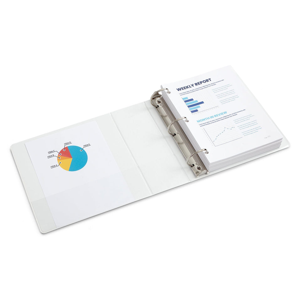 4” 3-Ring Binders, White, 2 Pack binders Blue Summit Supplies 