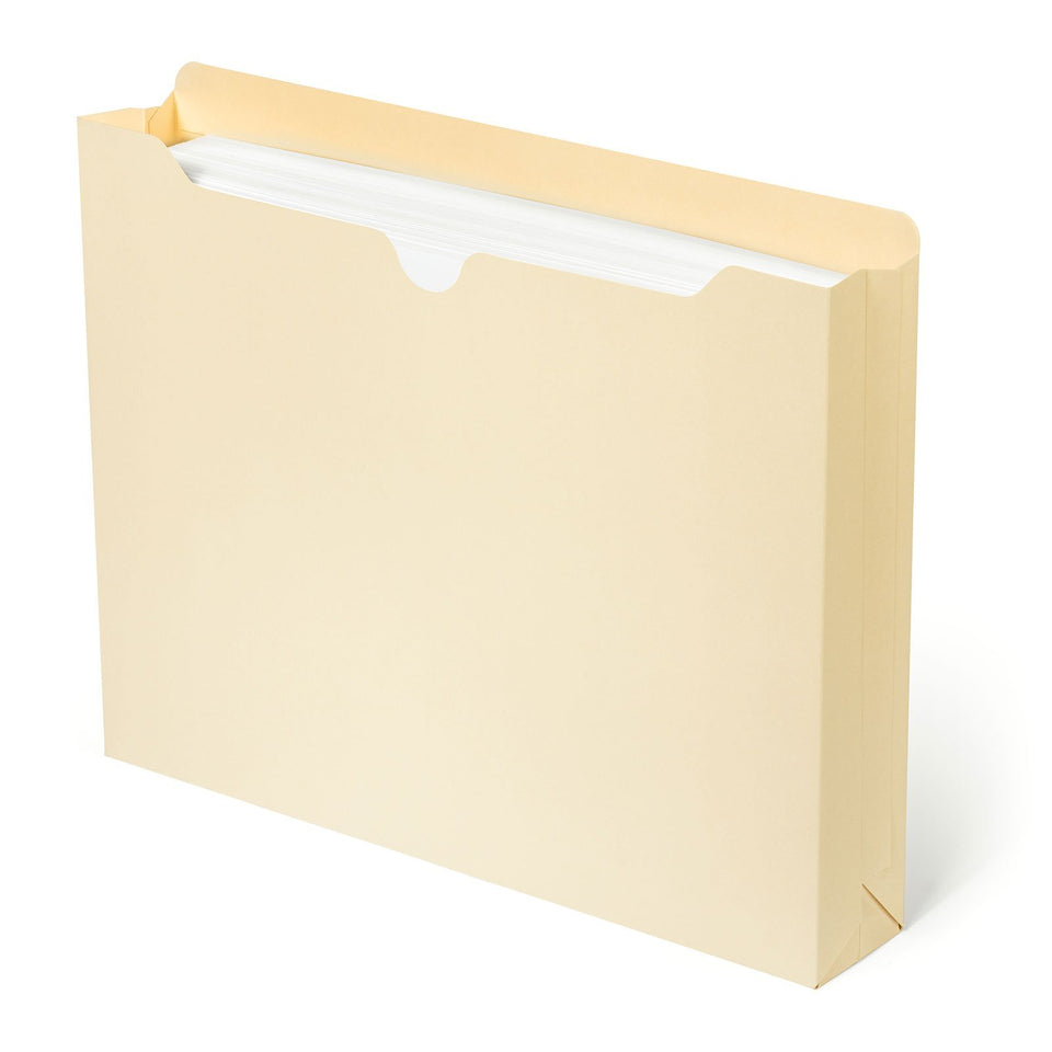 2" Expanding File Jacket, Letter Size, Manila, 50 Pack Folders Blue Summit Supplies 