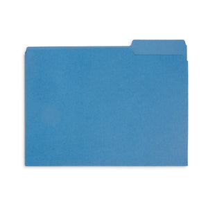 File Folders, Letter Size, Blue, 100 Pack Folders Blue Summit Supplies 