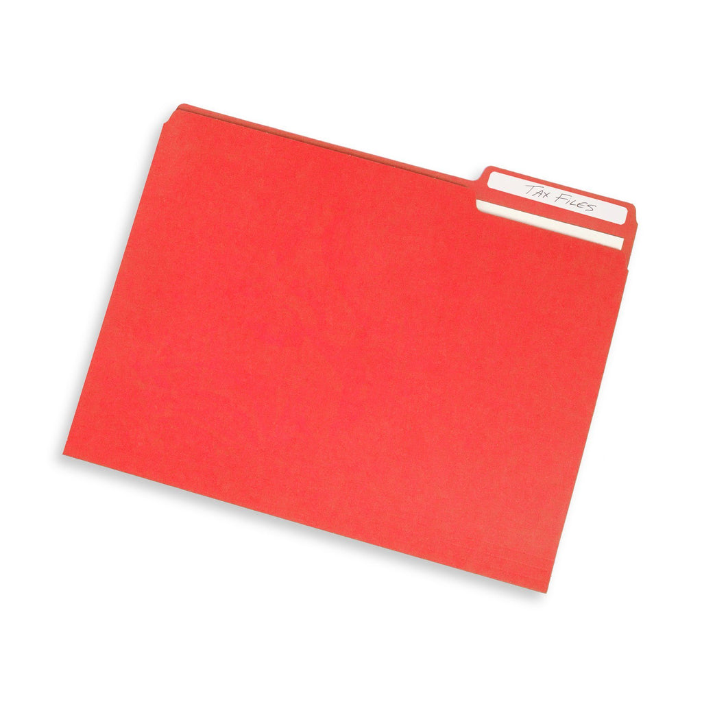 Red Top For Files Blue Summit Supplies File Folders, Letter, 1/3 Tab, Red, 100/Pack
