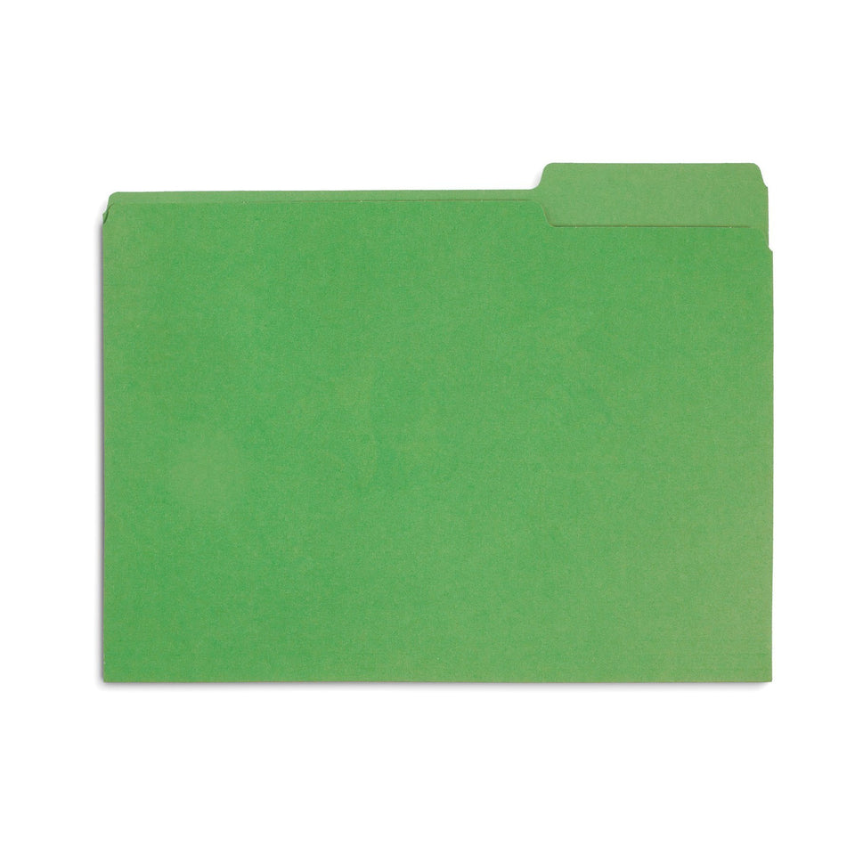 File Folders, Letter Size, Green, 100 Pack Folders Blue Summit Supplies 