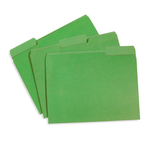 File Folders, Letter Size, Green, 100 Pack Folders Blue Summit Supplies 