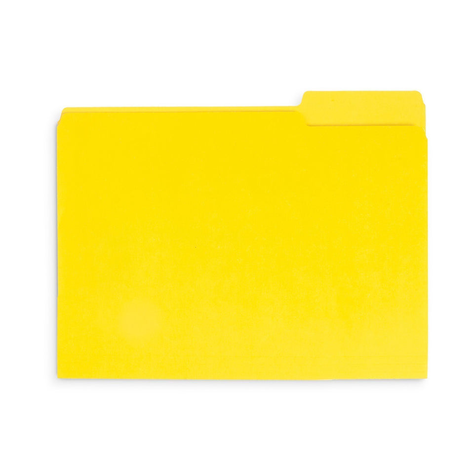 File Folders, Letter Size, Yellow, 100 Pack Folders Blue Summit Supplies 