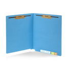 End Tab Fastener File Folders, Letter Size, Blue, 50 Pack Folders Blue Summit Supplies 