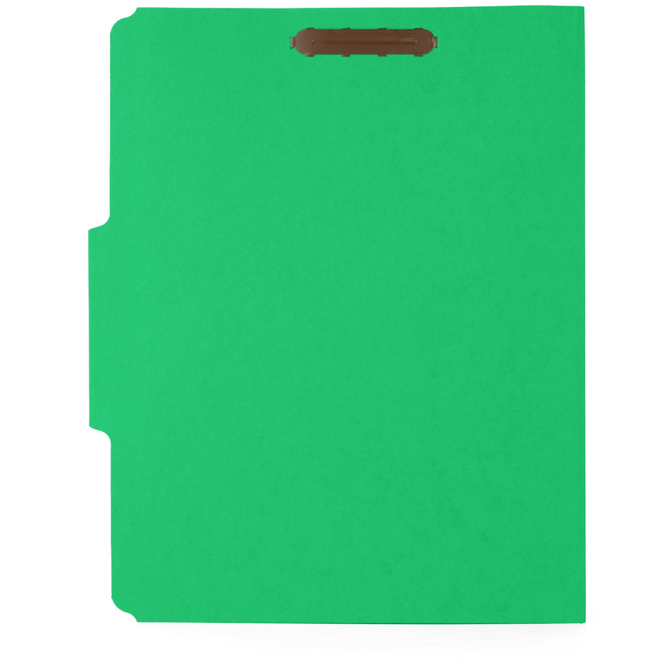 Fastener File Folders, Letter Size, Green, 50 Pack Folders Blue Summit Supplies 