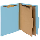 Classification Folders with 2 Dividers, Light Blue, 30 Pack Folders Blue Summit Supplies 