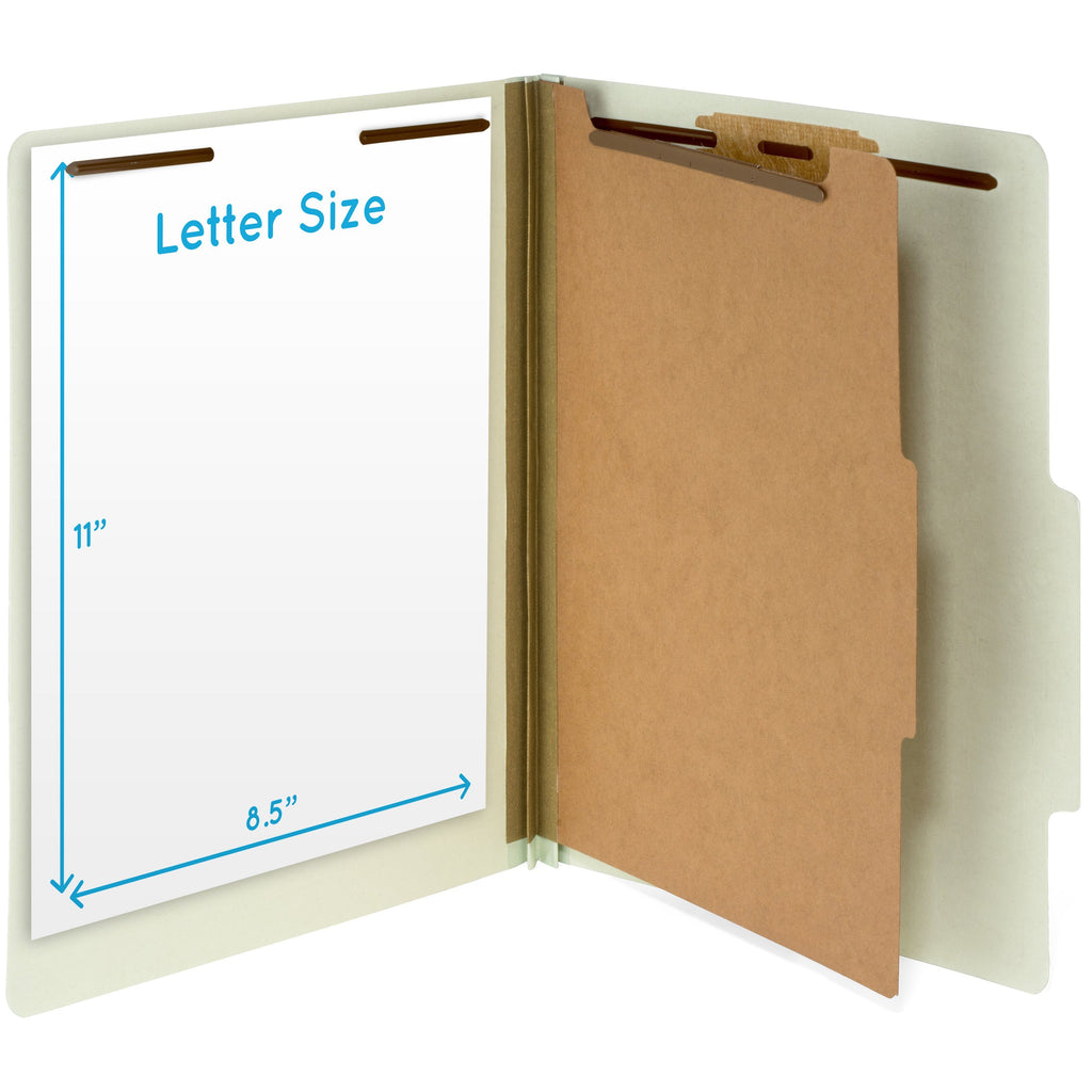Blue Summit Supplies Classification Folders, Letter Size, 1-Divider, T