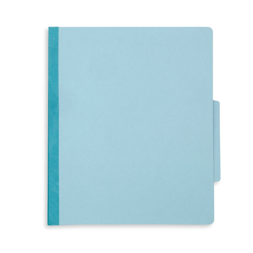 Classification Folders with 1 Divider, Light Blue, 30 Count Folders Blue Summit Supplies 