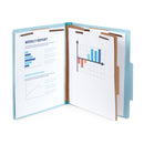 Classification Folders with 1 Divider, Light Blue, 30 Count Folders Blue Summit Supplies 