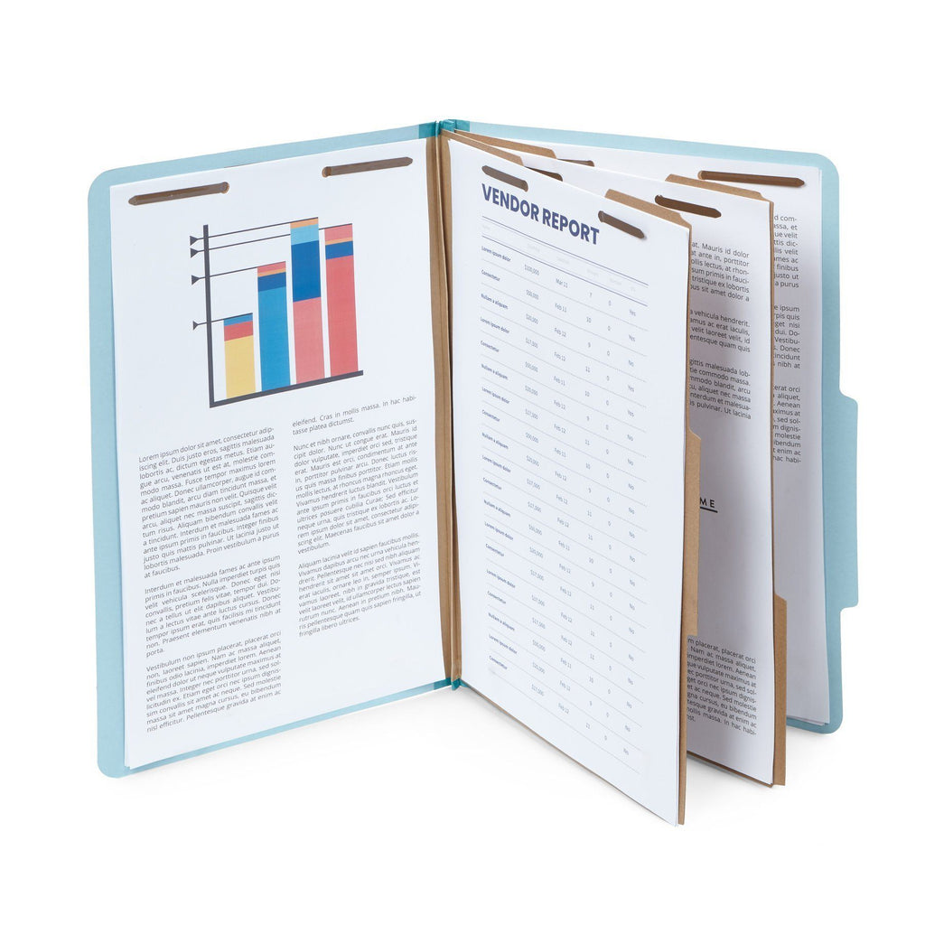 30 Legal Size Classification Folders, 2 Divider 2 Inch Expansions, 30-