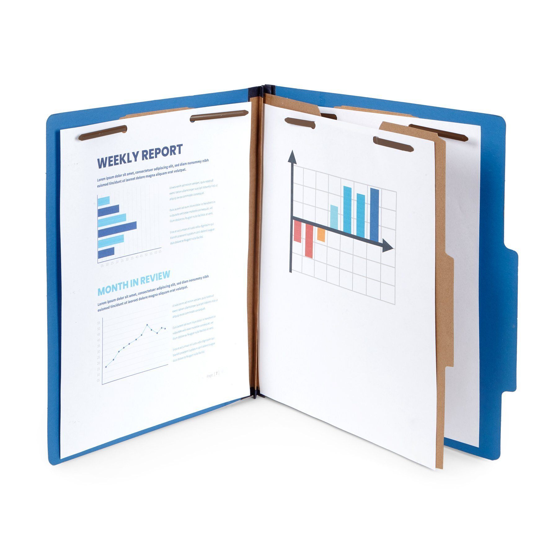 Blue Summit Supplies Classification Folders, Letter Size, 1-Divider, T