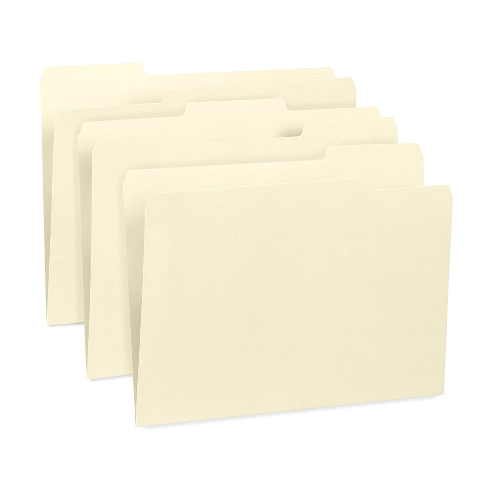 File Folders, Letter Size, Manila, 100 Pack Folders Blue Summit Supplies 