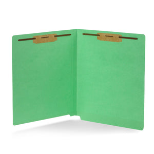 End Tab Fastener File Folders, Letter Size, Green, 50 Pack Folders Blue Summit Supplies 