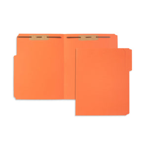 Blue Summit Supplies Fastener Folders, Reinforced, Letter, 1/3 Tab, Orange, 50 Pack Fastener Folders Blue Summit Supplies 