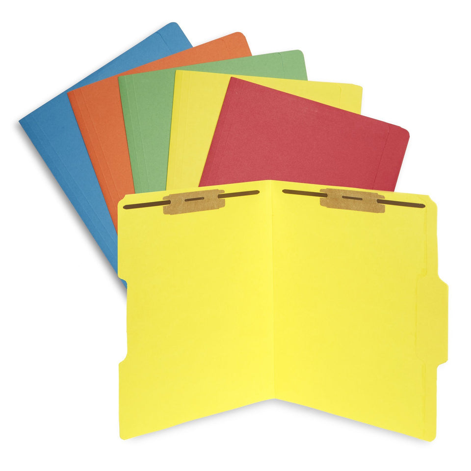 Blue Summit Supplies Fastener Folders, Reinforced, Letter, 1/3 Tab, As