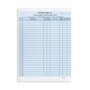 HIPAA Compliant Sign-In Sheets, Blue, 125 Count Business Forms Blue Summit Supplies 