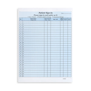HIPAA Compliant Sign-In Sheets, Blue, 25 Count Business Forms Blue Summit Supplies 