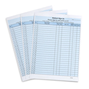 HIPAA Compliant Sign-In Sheets, Blue, 125 Count Business Forms Blue Summit Supplies 