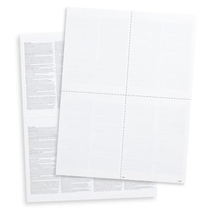 Blank 2019 W2 4-Up Tax Forms, 100 Count Tax Forms Blue Summit Supplies 