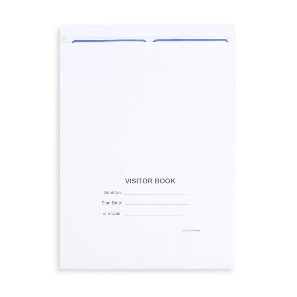 Visitor Badge Log Book, 250 Stickers Business Forms Blue Summit Supplies 